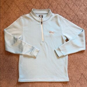FootJoy Sky Blue Kids Half-Zip Sweatshirt